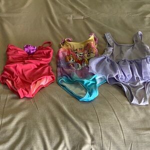 Colorful Kids One Piece Swimsuit Set